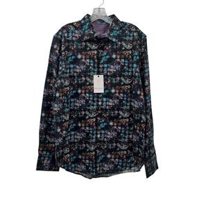 Robert Graham Wagner Abstract Print Button-Up Shirt Size XL